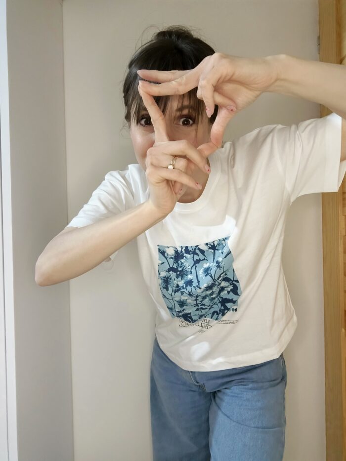 T-shirt bawełniany Błękitny Ogród