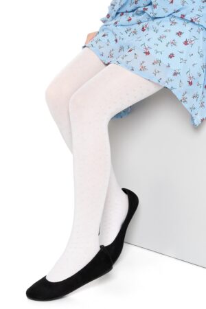 Rajstopy dziewczęce białe 50DEN