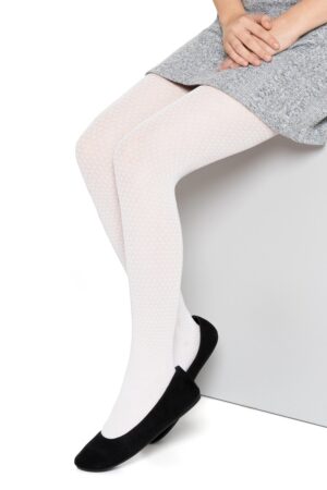 Rajstopy dziewczęce białe 40DEN